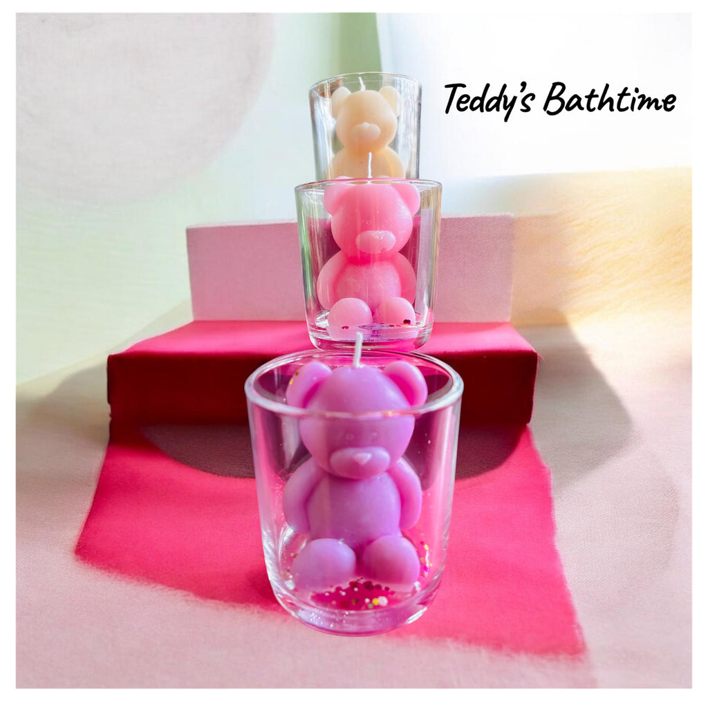 NEW! Teddy Bath time Candle