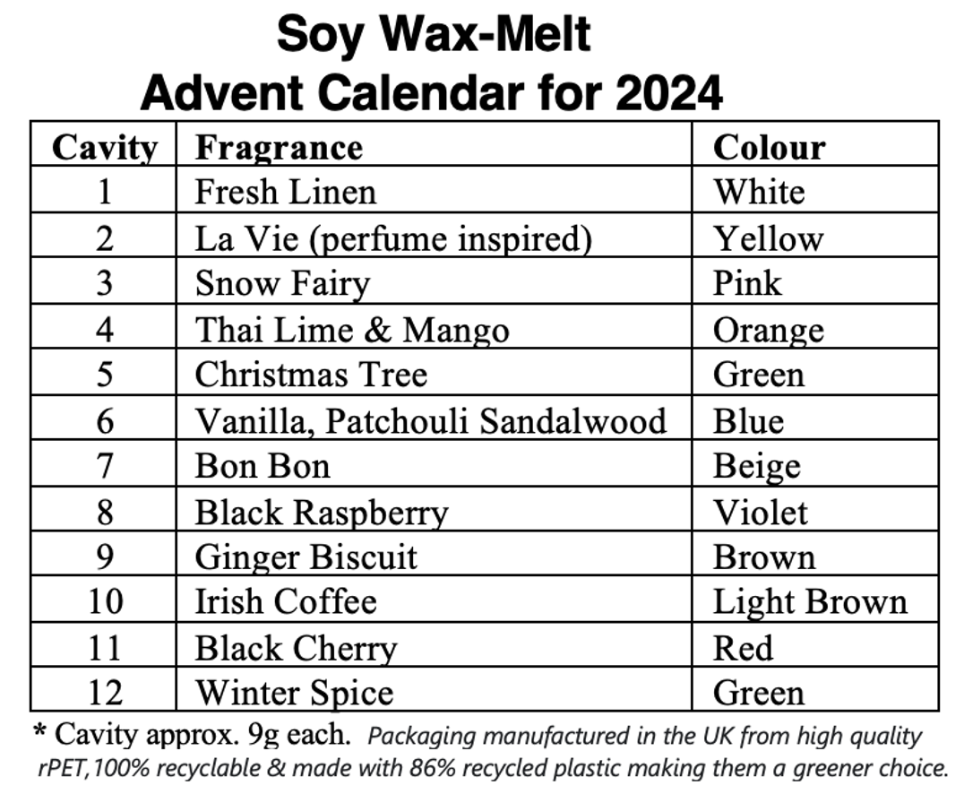 Advent Calendar 2025 - Soy wax