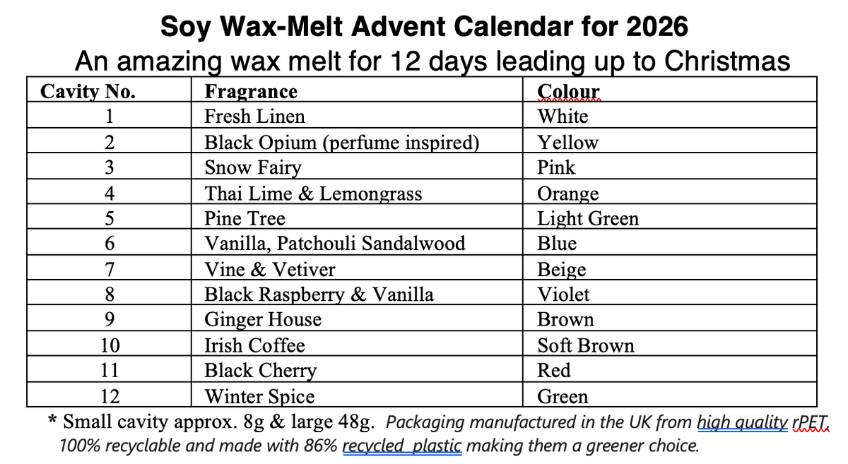 Advent Calendar 2026 - Soy wax
